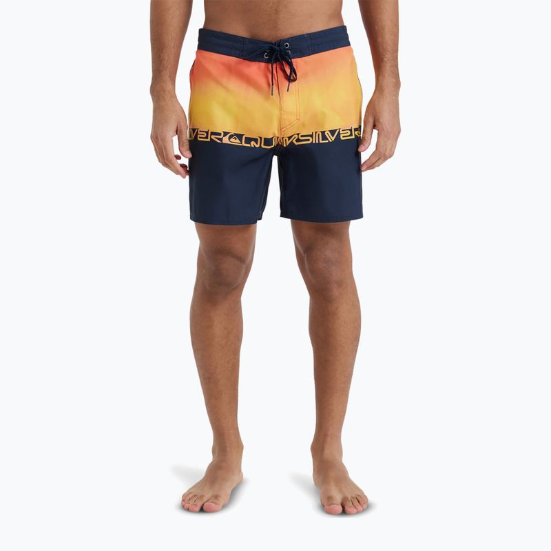 Quiksilver Férfi Everyday Half Jam 16" tüzes korallszínű wordblock úszónadrág 3