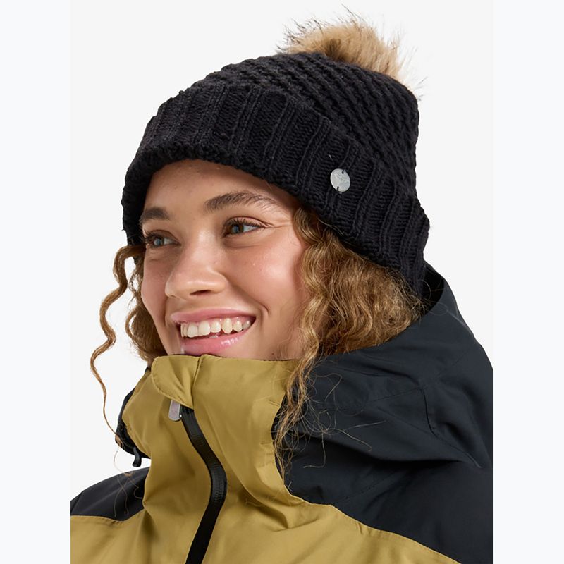 Női téli sapka ROXY Blizzard Beanie true black 5