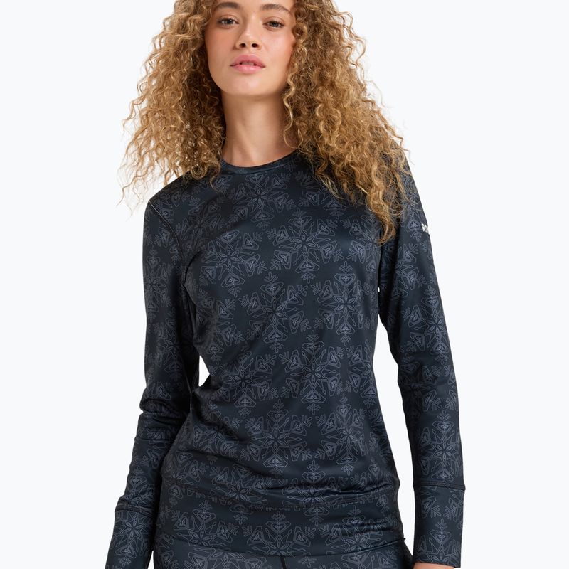 Női termoaktív felső ROXY Daybreak Brushed true black/snowflakes