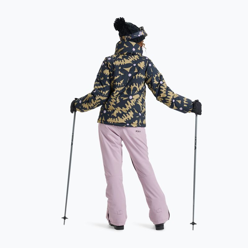 Női snowboarddzseki ROXY Snow Winter Rebel fennel seed/big flower 3
