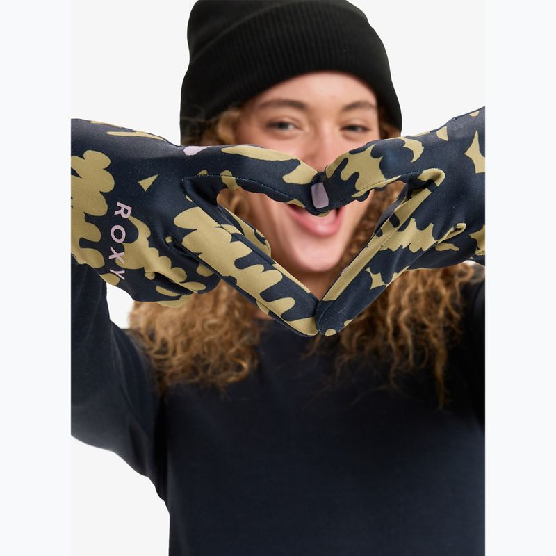 Női snowboardkesztyű Roxy Hydrosmart Liner fennel seed/big flower 6