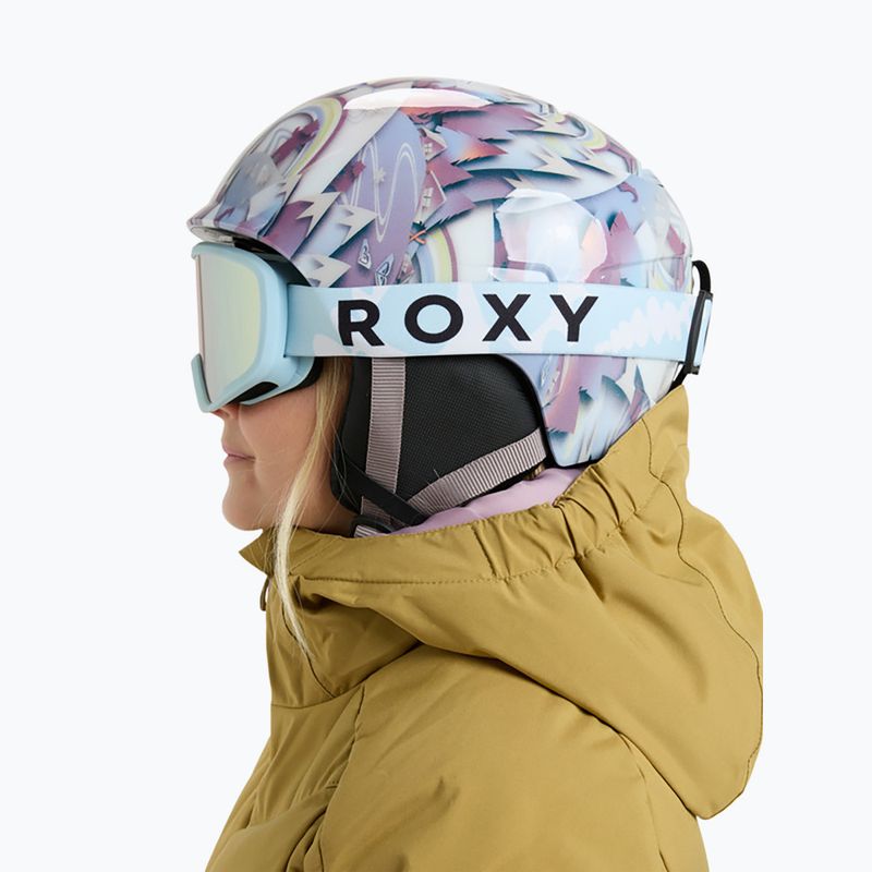 Gyerek snowboard-szemüveg ROXY Missy big flowers/clux ml light blue 9
