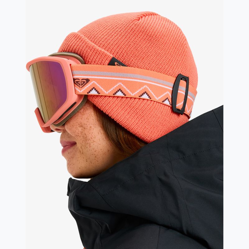 Női snowboard-szemüveg ROXY Izzy coral chic/clux ml l purple 6