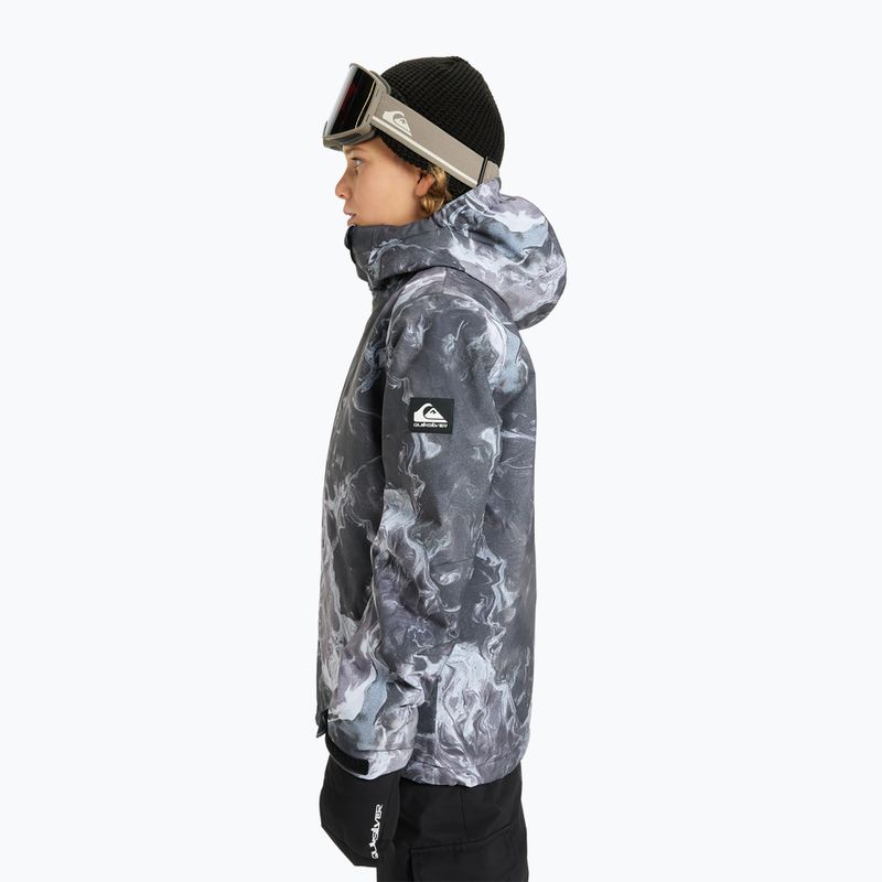 Gyerek snowboarddzseki Quiksilver Mission Printed thermostamp grayscale 4