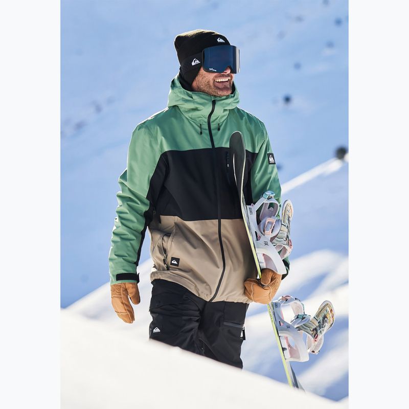 Férfi snowboarddzseki Quiksilver Sycamore Block 20K dark ivy 14