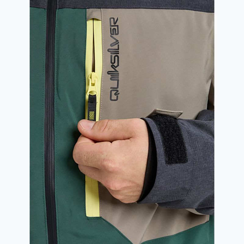 Férfi snowboarddzseki Quiksilver Dawson trekking green 8