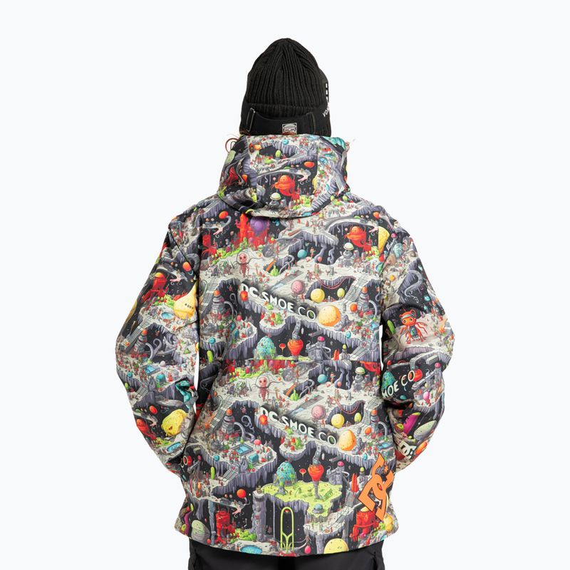 Férfi snowboarddzseki DC Basis Print outer world black 3