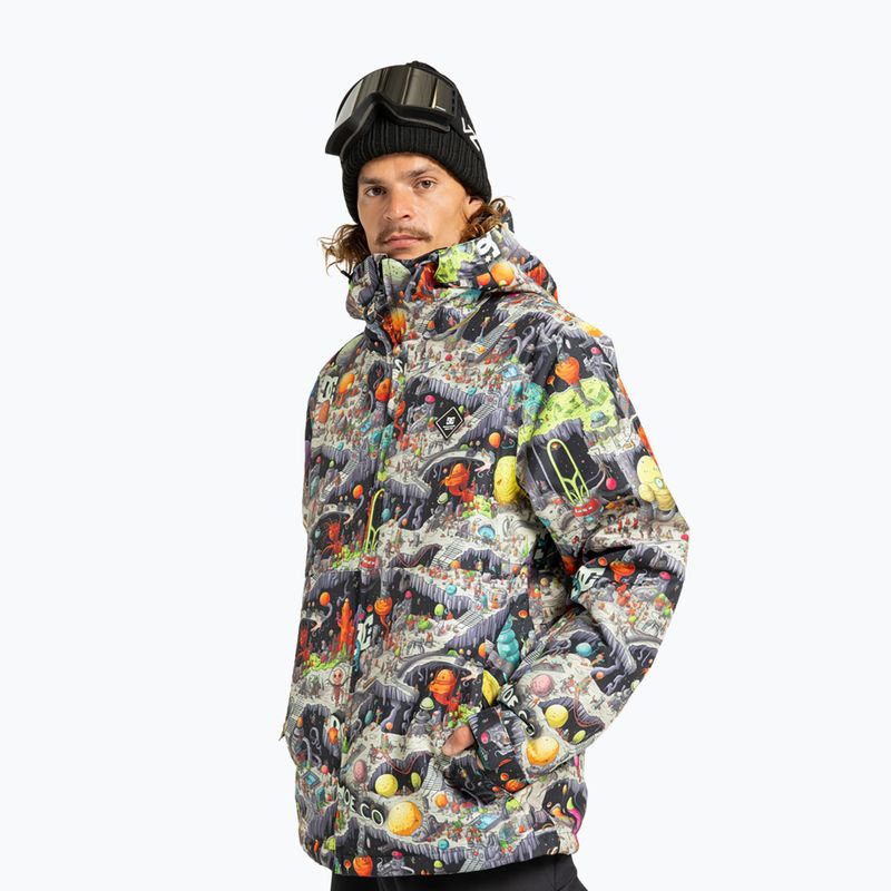 Férfi snowboarddzseki DC Basis Print outer world black 4