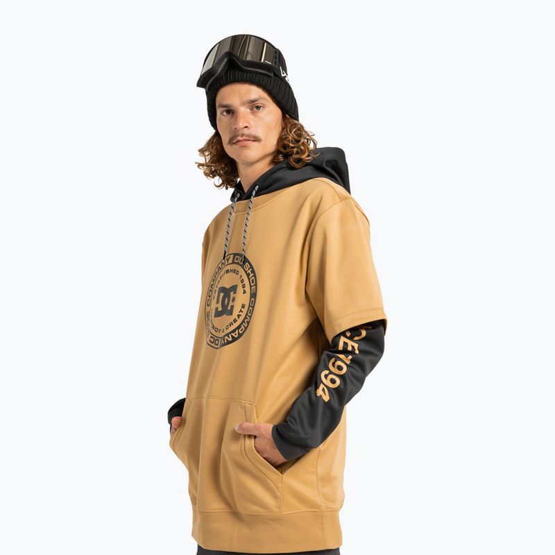 Férfi snowboard pulóver DC Dryden mustard gold 4