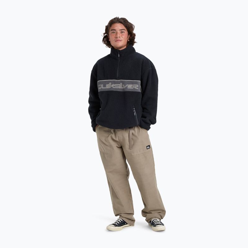 Férfi snowboard pulóver Quiksilver Omni Sherpa Half Zip black 2