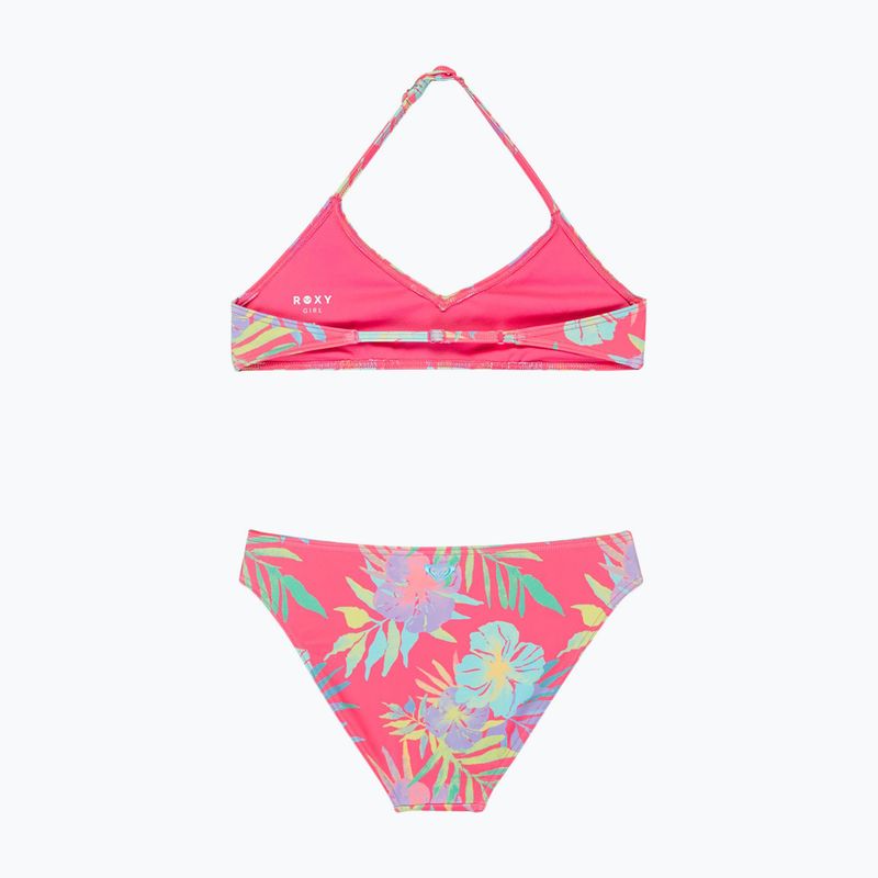 Gyermek kétrészes fürdőruha ROXY Aquarella Tri Bralette Set sangria sunset 2