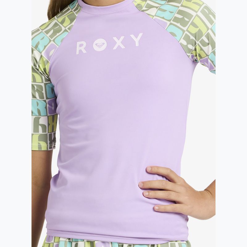 Gyerek úszópóló ROXY Active RG Lycra XMGB oil green letter up 5