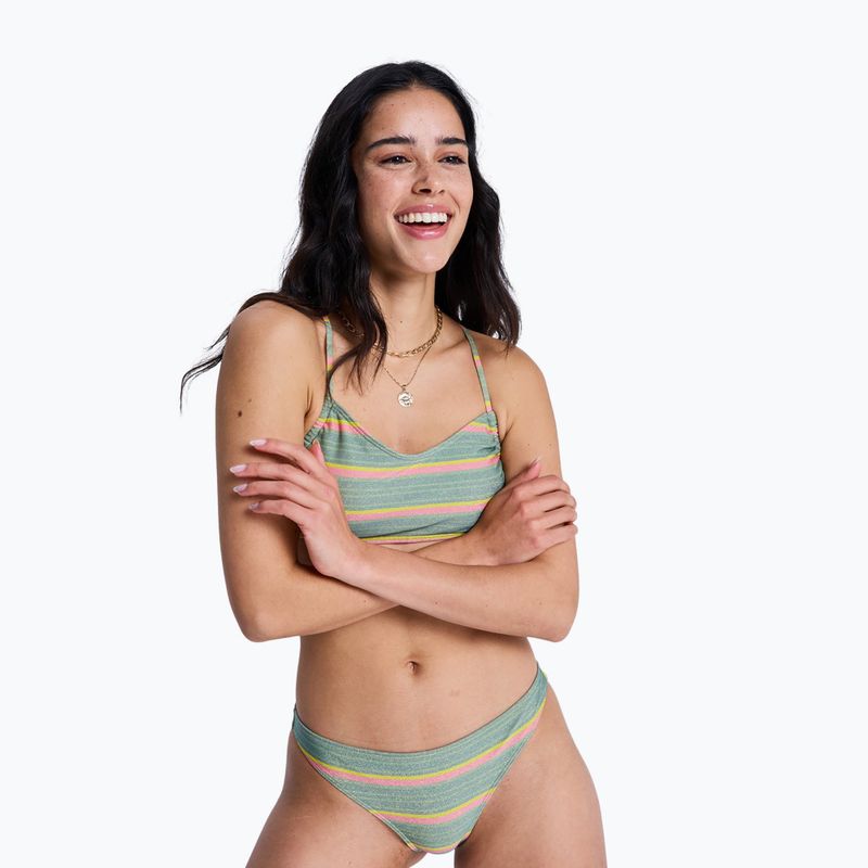 Fürdőruha alsó ROXY Ocean Dreamer Cheeky oil green say it with stripes 4