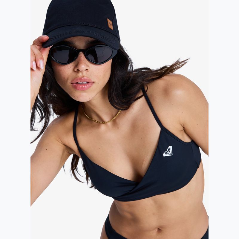 Fürdőruha felső ROXY Solid Essentials Wrap Bralette anthracite 5