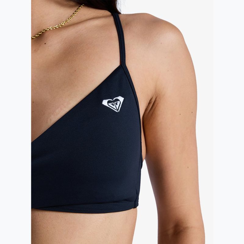 Fürdőruha felső ROXY Solid Essentials Wrap Bralette anthracite 6