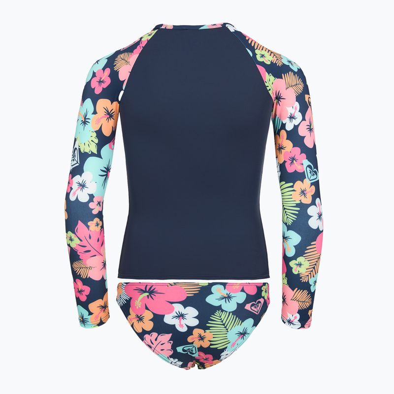 Hosszú ujjú felső + fürdőruha alsó ROXY Morning Flower Lycra Set mood indigo morning flowers 2