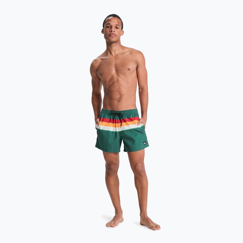 Férfi fürdőnadrág Quiksilver Everyday Printed Volley 15" forest outside stripe 4