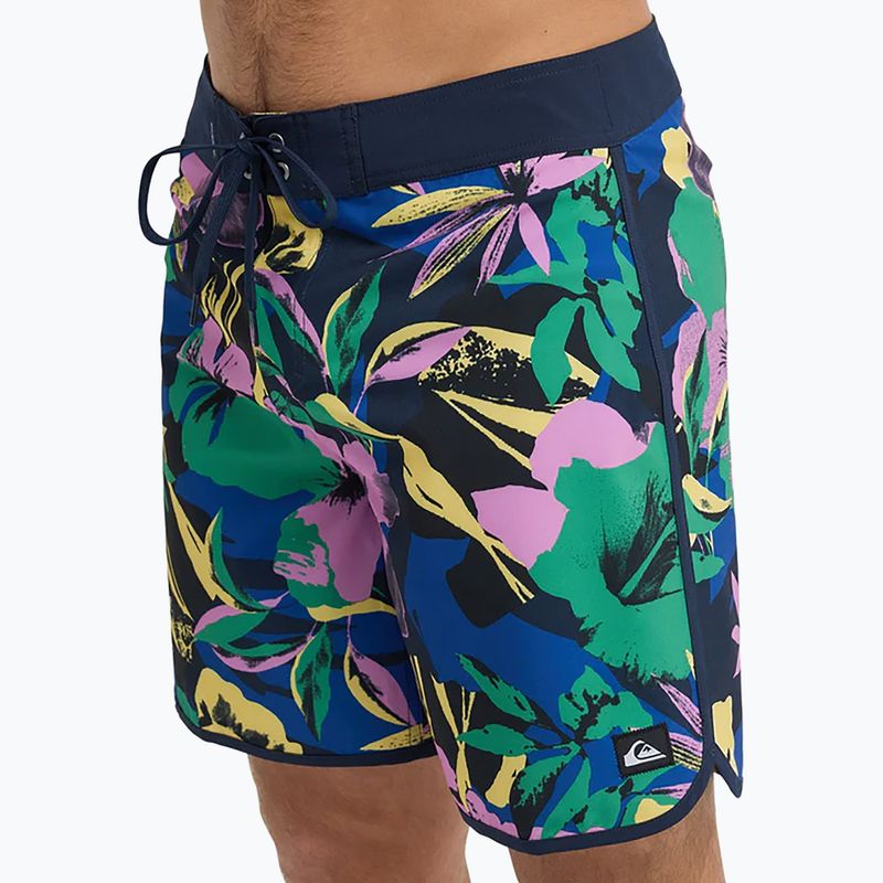 Férfi fürdőnadrág Quiksilver Surfsilk Scallop 18" dark navy interact floral 7