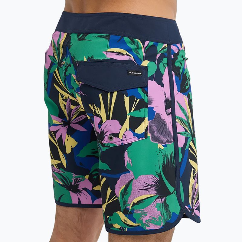 Férfi fürdőnadrág Quiksilver Surfsilk Scallop 18" dark navy interact floral 8