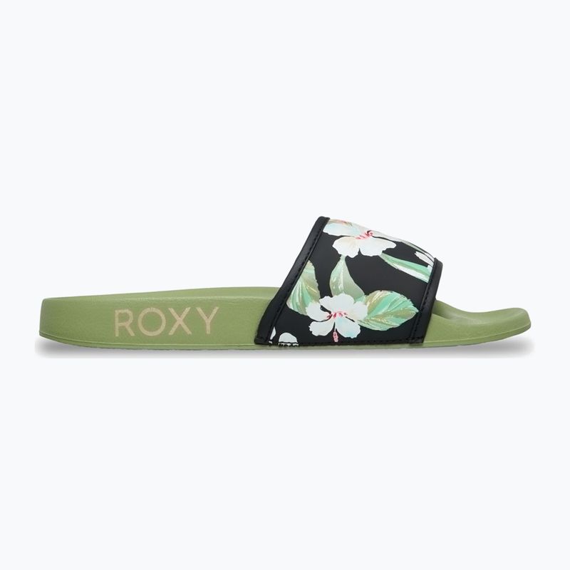 Női papucs ROXY Slippy IV oil green 2