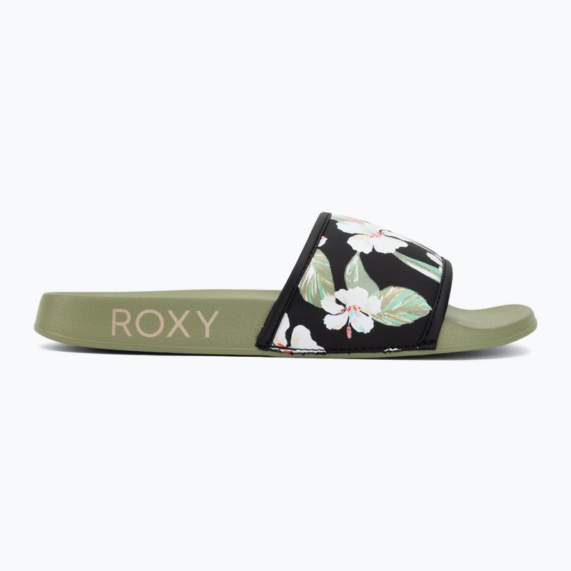 Női papucs ROXY Slippy IV oil green 2