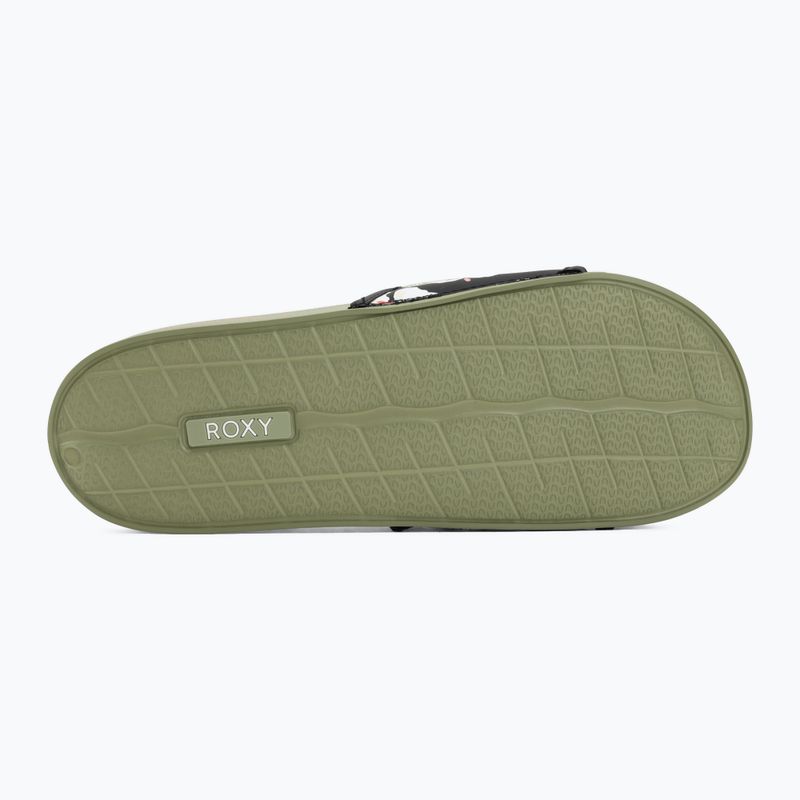 Női papucs ROXY Slippy IV oil green 4
