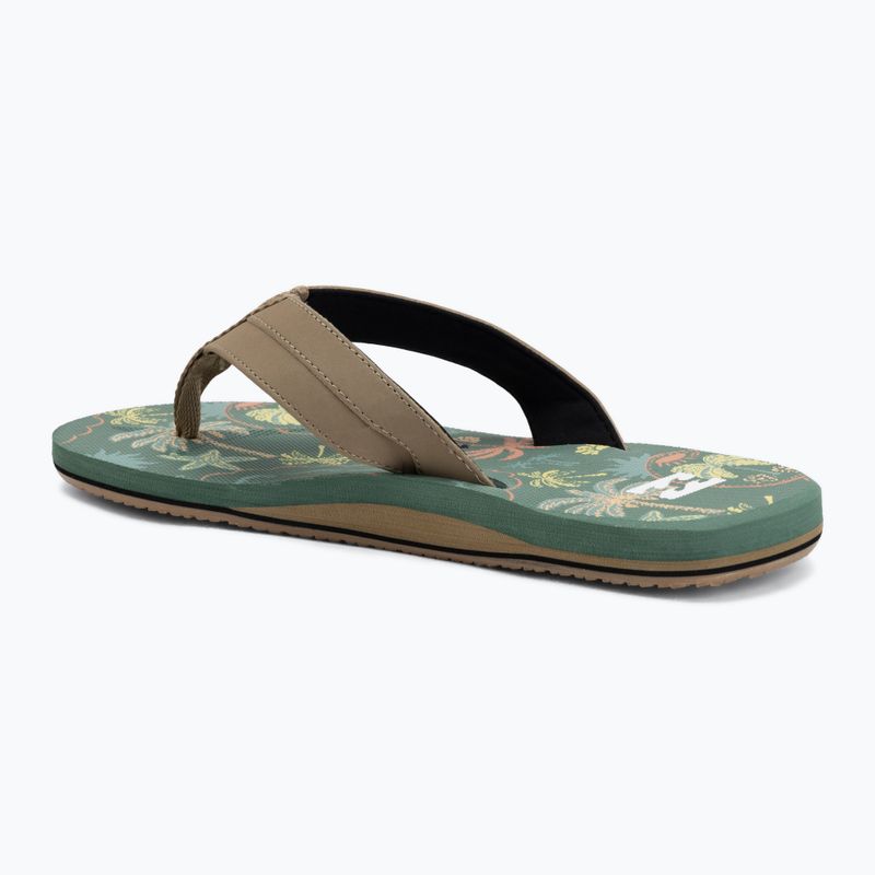 Férfi strandpapucs Billabong All Day Impact Print moss green 3