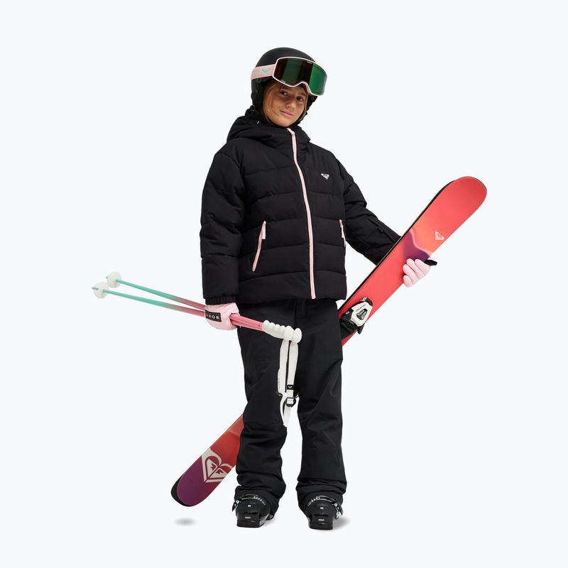 Gyerek snowboarddzseki ROXY Snowyhill Puffy true black 2