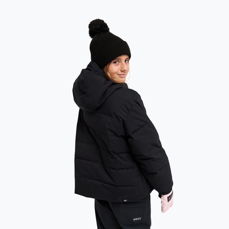 Gyerek snowboarddzseki ROXY Snowyhill Puffy true black 3
