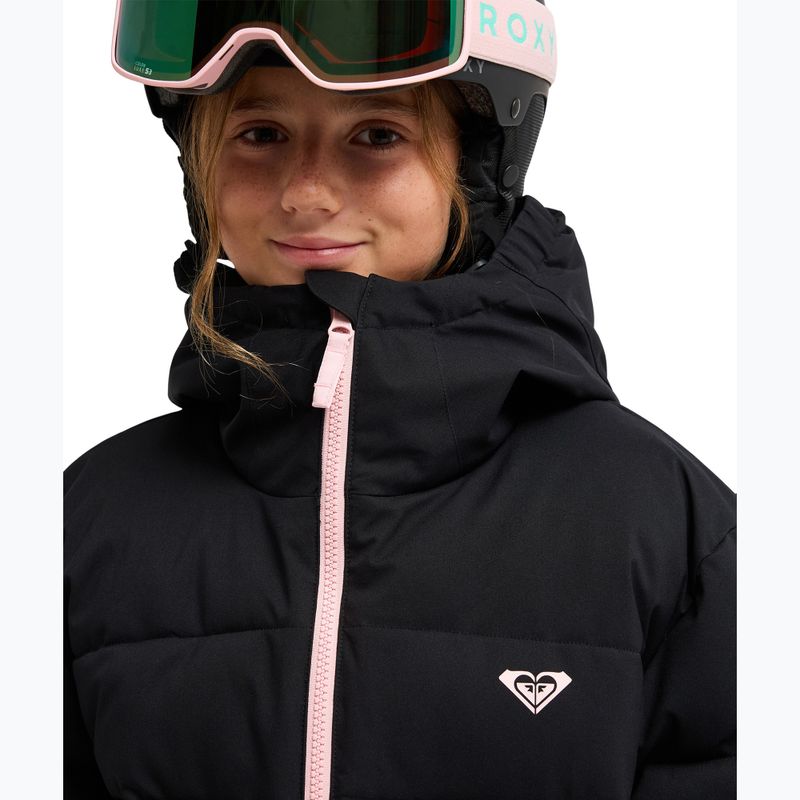Gyerek snowboarddzseki ROXY Snowyhill Puffy true black 4