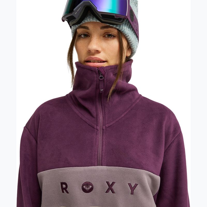 Női polár pulóver ROXY Icedrift Layer blackberry wine 5