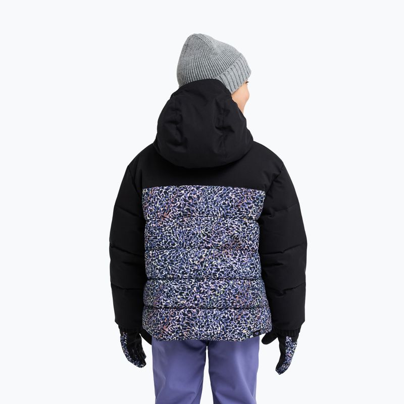 Gyerek snowboarddzseki ROXY Snowyhill Printed Puffy true black wildin out rg 3
