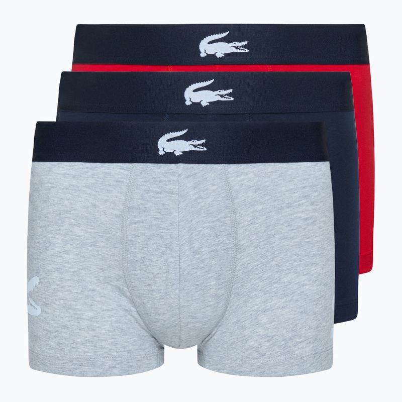 Lacoste boxeralsó 5H1803 BCK 3 pár tengerészkék/ezüst porcelán/piros