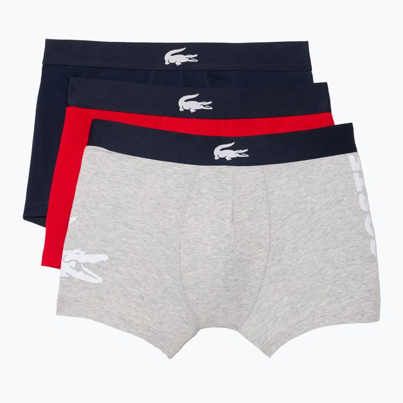 Lacoste boxeralsó 5H1803 BCK 3 pár tengerészkék/ezüst porcelán/piros 6
