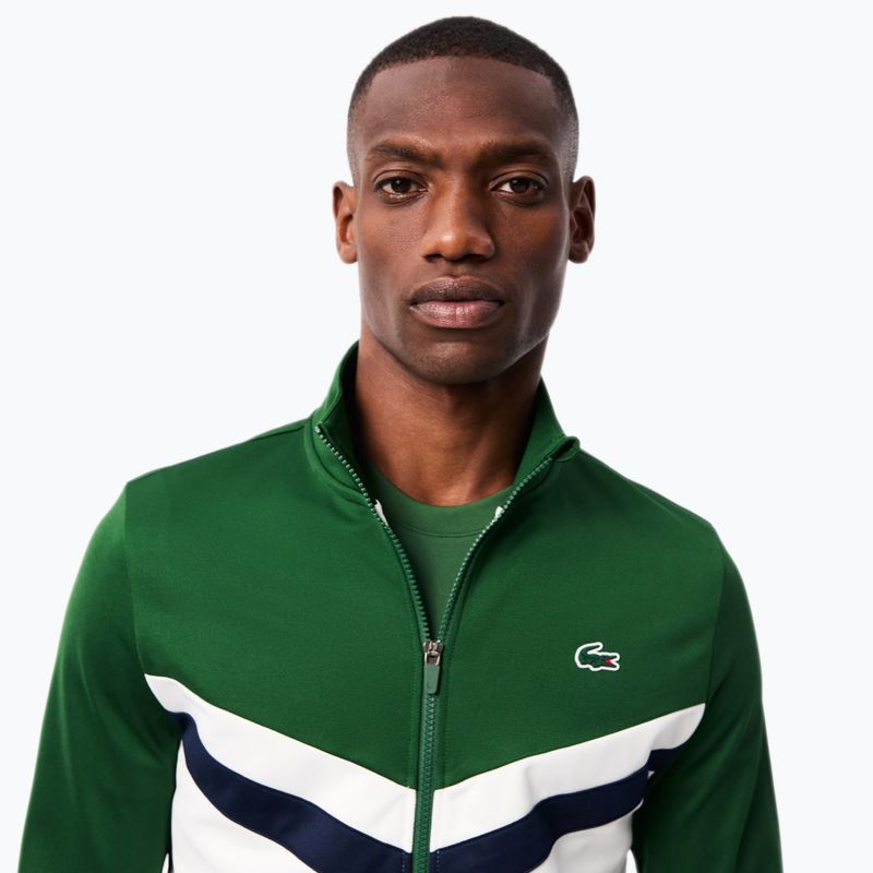 Férfi pulóver Lacoste SH2646 green / white / navy blue 4