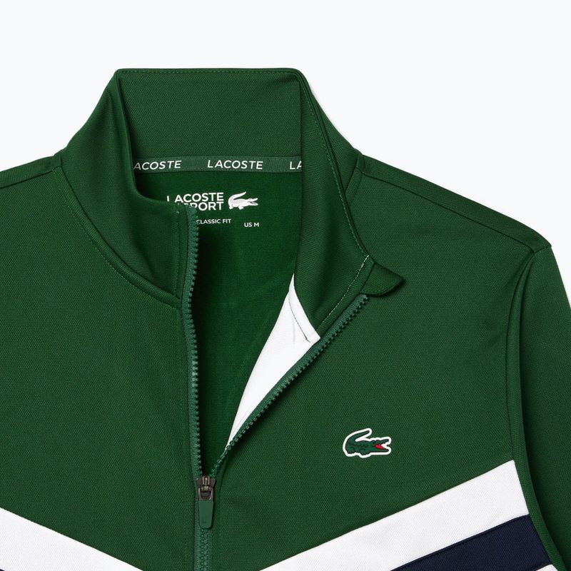 Férfi pulóver Lacoste SH2646 green / white / navy blue 6