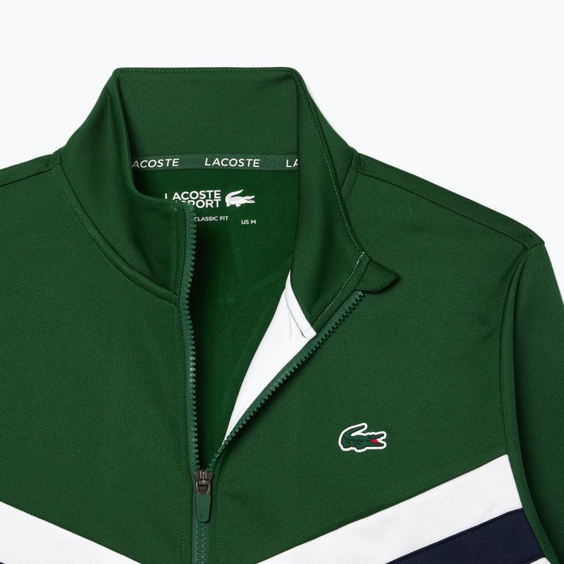 Lacoste férfi SH2646 zöld / fehér / tengerészkék melegítőfelső 6