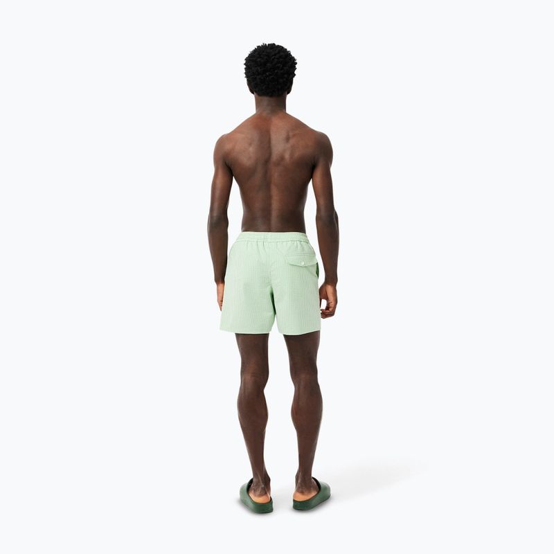 Férfi Lacoste úszónadrág MH9089 fehér/liamone 8