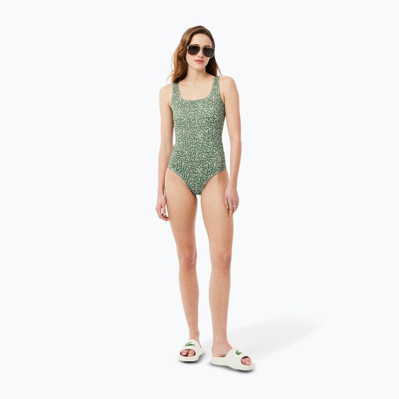 Lacoste női fürdőruha MF9608 zöld/flour 4