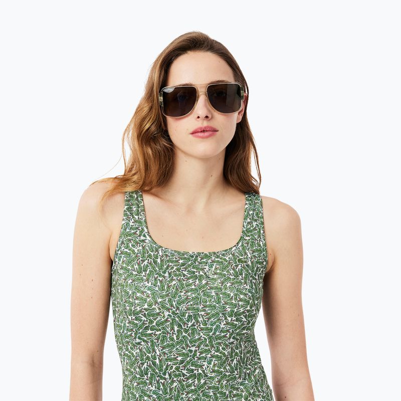 Lacoste női fürdőruha MF9608 zöld/flour 6