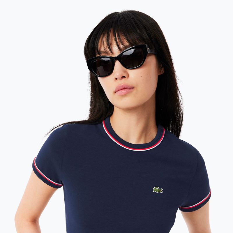 Lacoste női póló TF0347 tengerészkék/rill/gránátalma 3