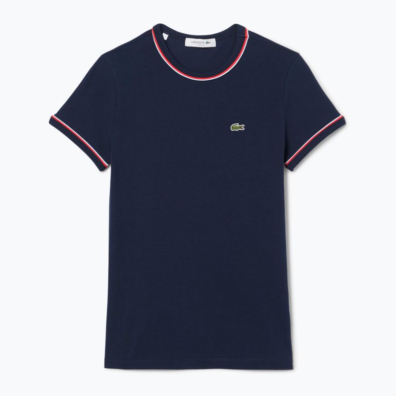 Lacoste női póló TF0347 tengerészkék/rill/gránátalma 4