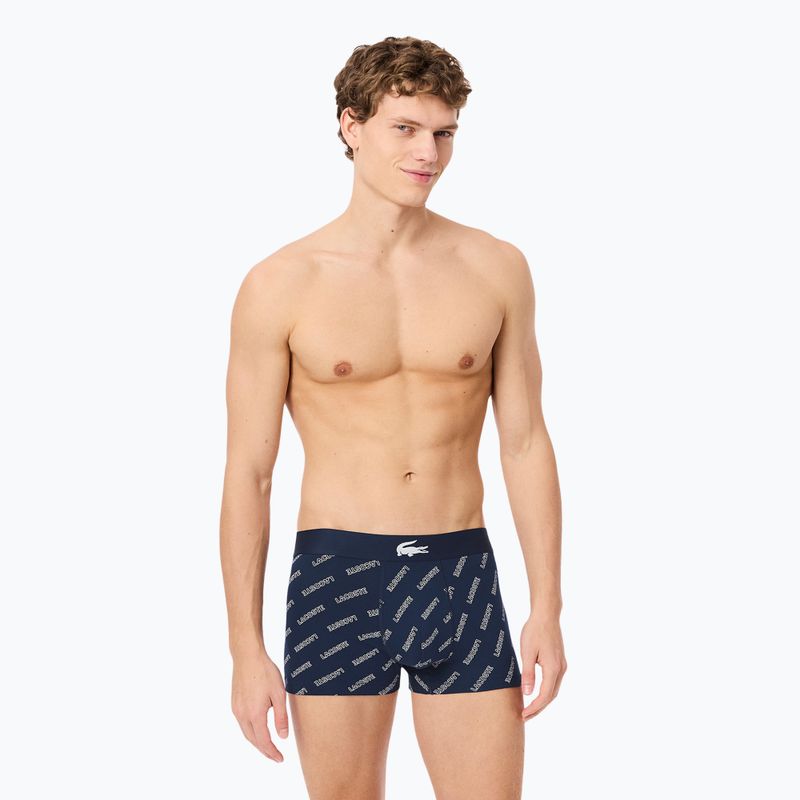 Lacoste férfi boxeralsó 5H1288 3-as csomag tengerészkék/fehér/ezüst ch 2