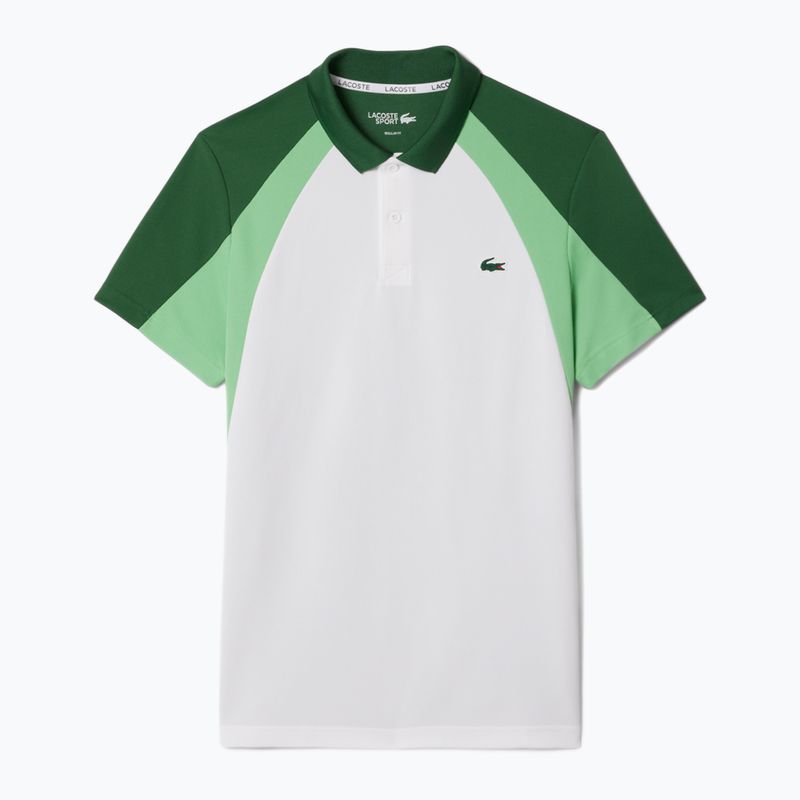 Férfi Lacoste Tennis Polo Shirt DH8963 fehér/liamone zöld 5