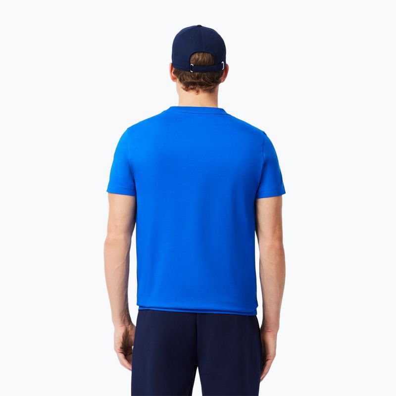 Férfi póló + sapka Lacoste TH1044 gipsy alb/albastru navy 2