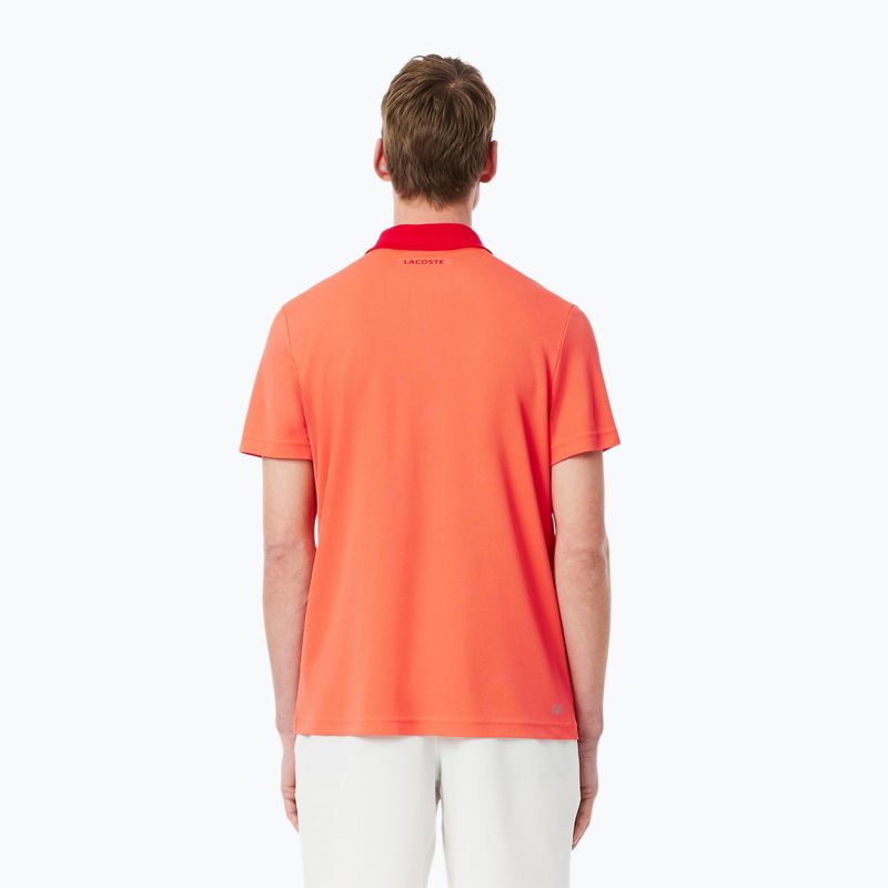 Férfi Lacoste Polo teniszpóló DH8971 mango tree red 3
