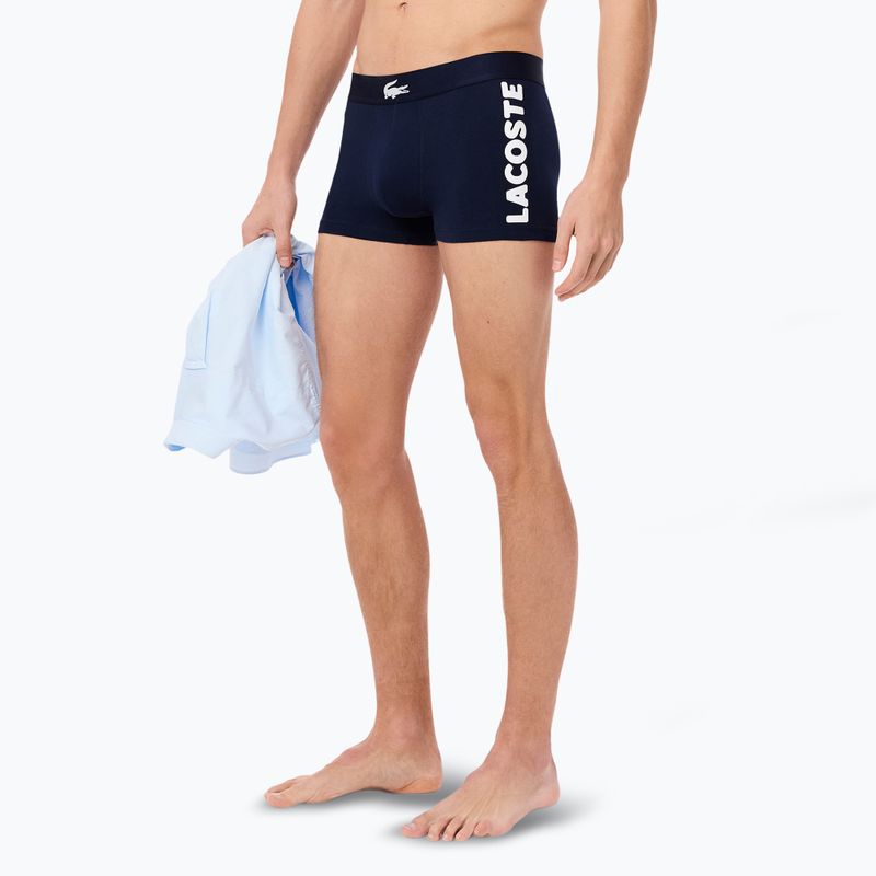 Lacoste férfi boxeralsó 5H1291 3-as csomag tengerészkék/fehér/ezüst ch 3