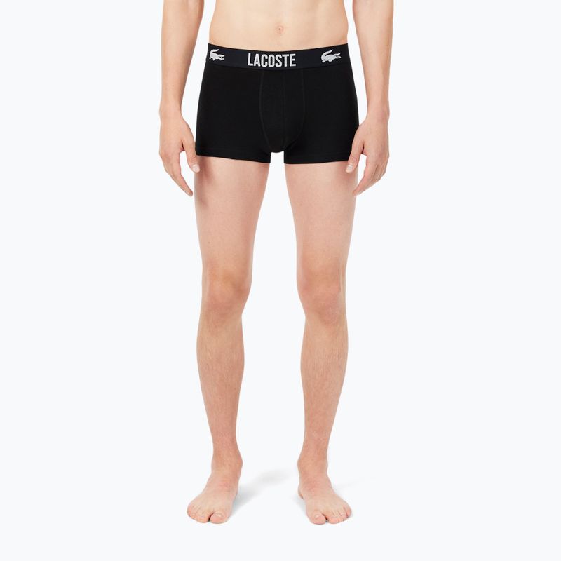 Férfi boxer nadrág Lacoste 5H2393 3 pack black/red/white 5