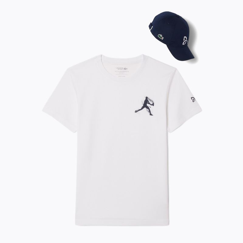 Koszulka męska + czapka Lacoste TH1044 white/ navy blue 10
