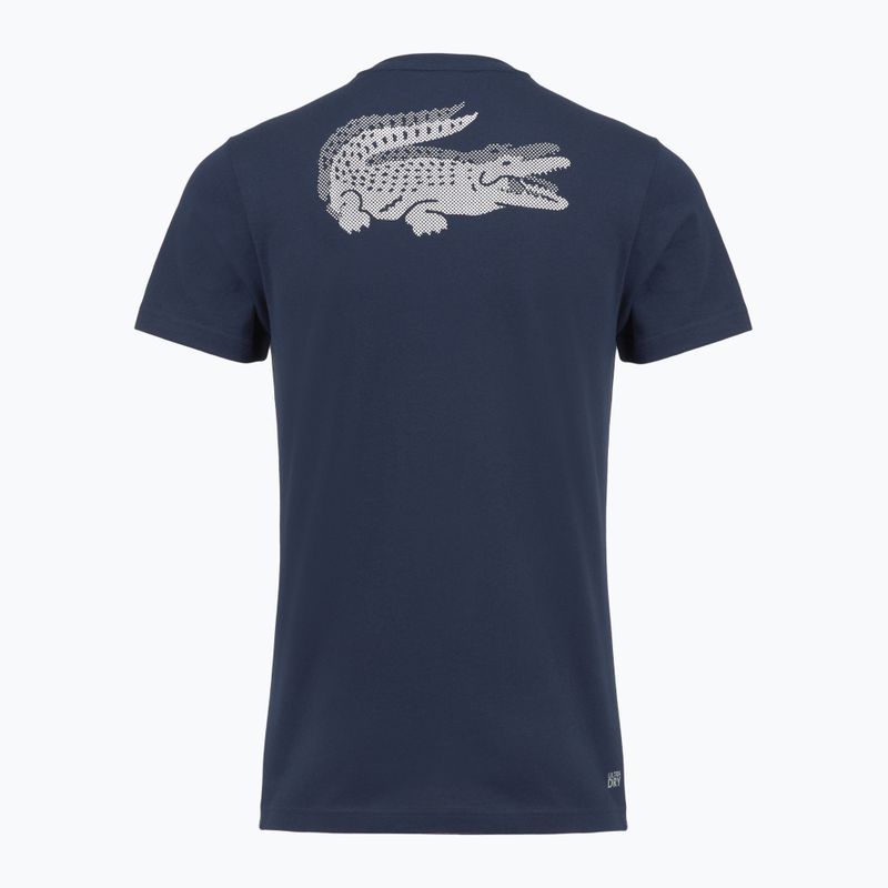 Férfi teniszpóló Lacoste TH0003 navy blue/white 2